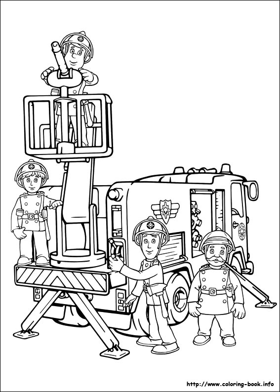 567x794 fireman sam coloring pages on coloring - Fireman Drawing