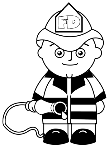 350x467 how to draw a cartoon fireman in easy steps drawing tutorial - Fireman Drawing