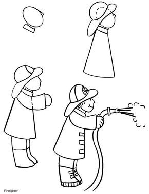 290x379 how to draw a fireman projects drawing lessons for kids - Fireman Drawing