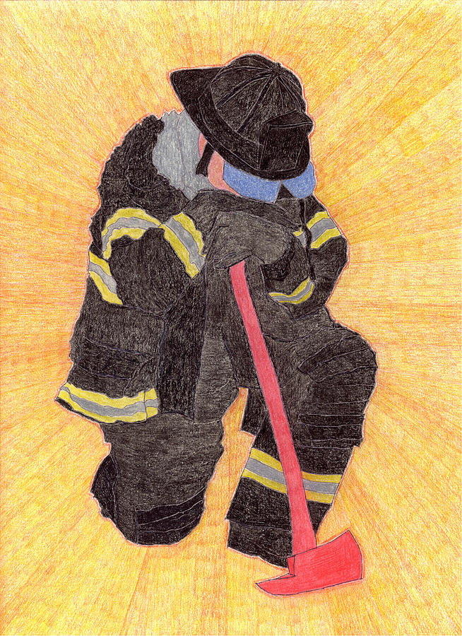 654x900 the fireman drawing - Fireman Drawing
