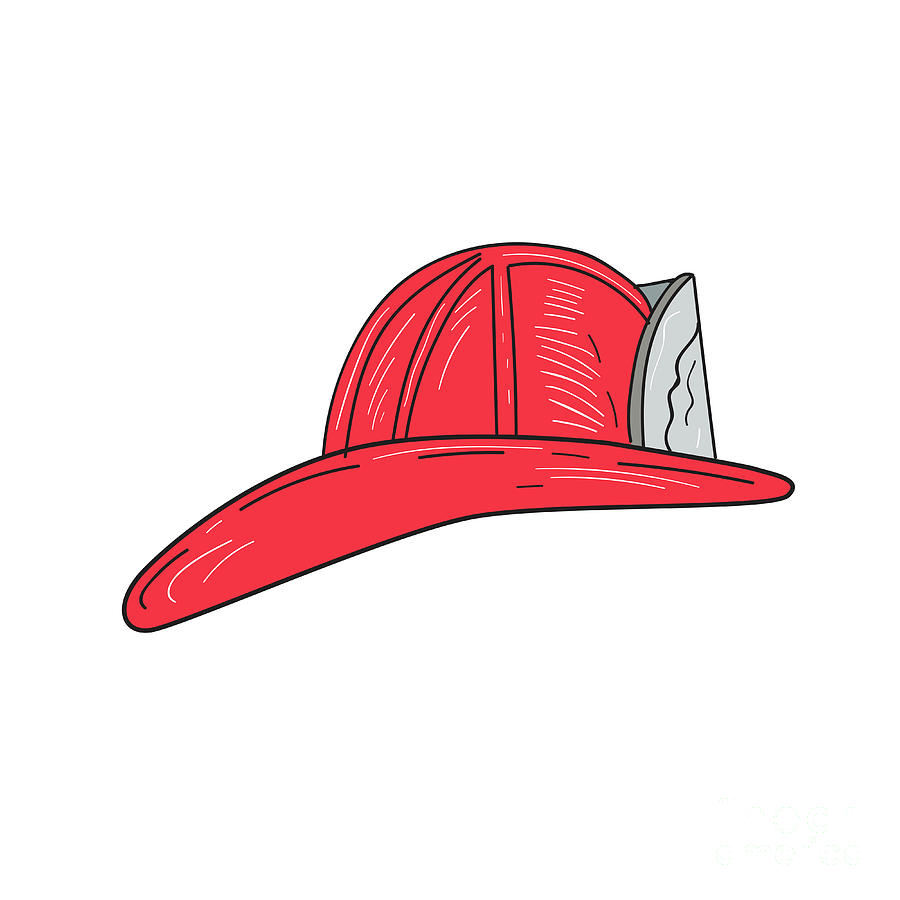 Fireman Hat Drawing at PaintingValley.com | Explore collection of
