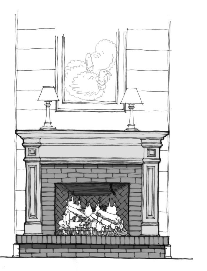 702x920 fireplace drawing indoor for free download - Fireplace Drawing