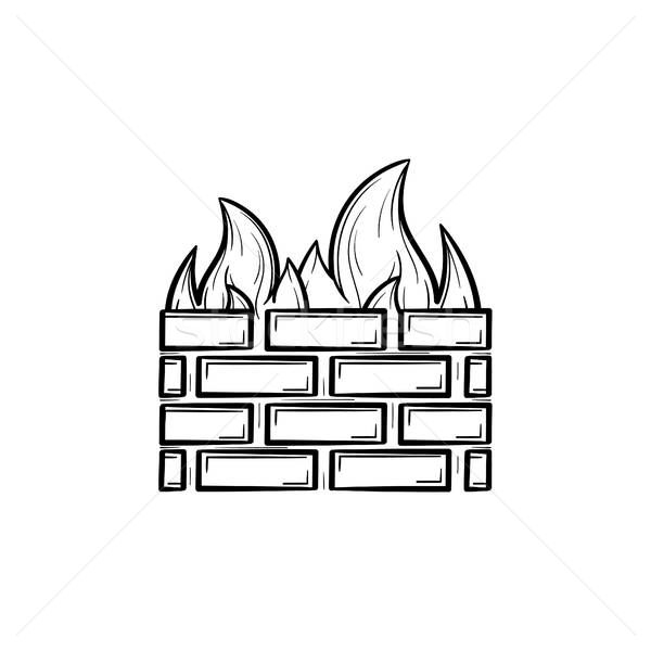 600x600 Firewall Stock Vectors, Illustrations And Cliparts Stockfresh - Firewall Drawing