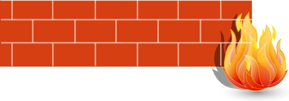584x205 Firewall Clip Art Free Vector In Open Office Drawing - Firewall Drawing
