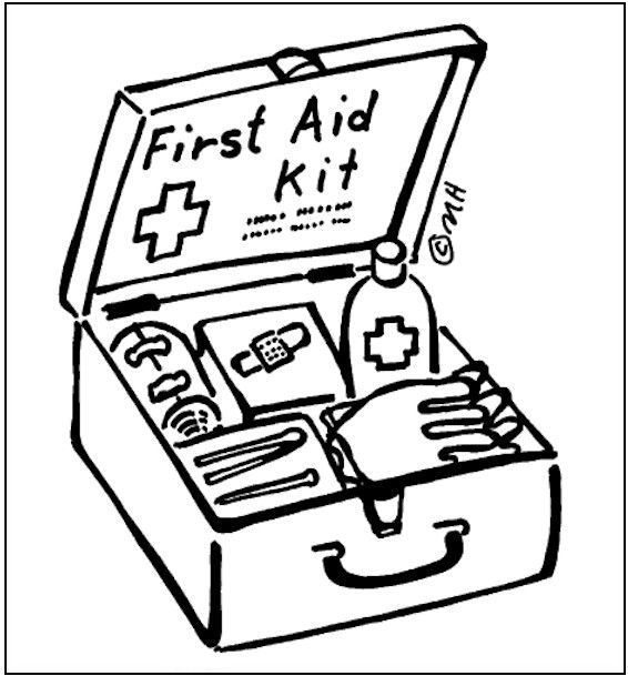 566x609 madagascar thinking day download brownie first aid badge - First Aid Kit Drawing