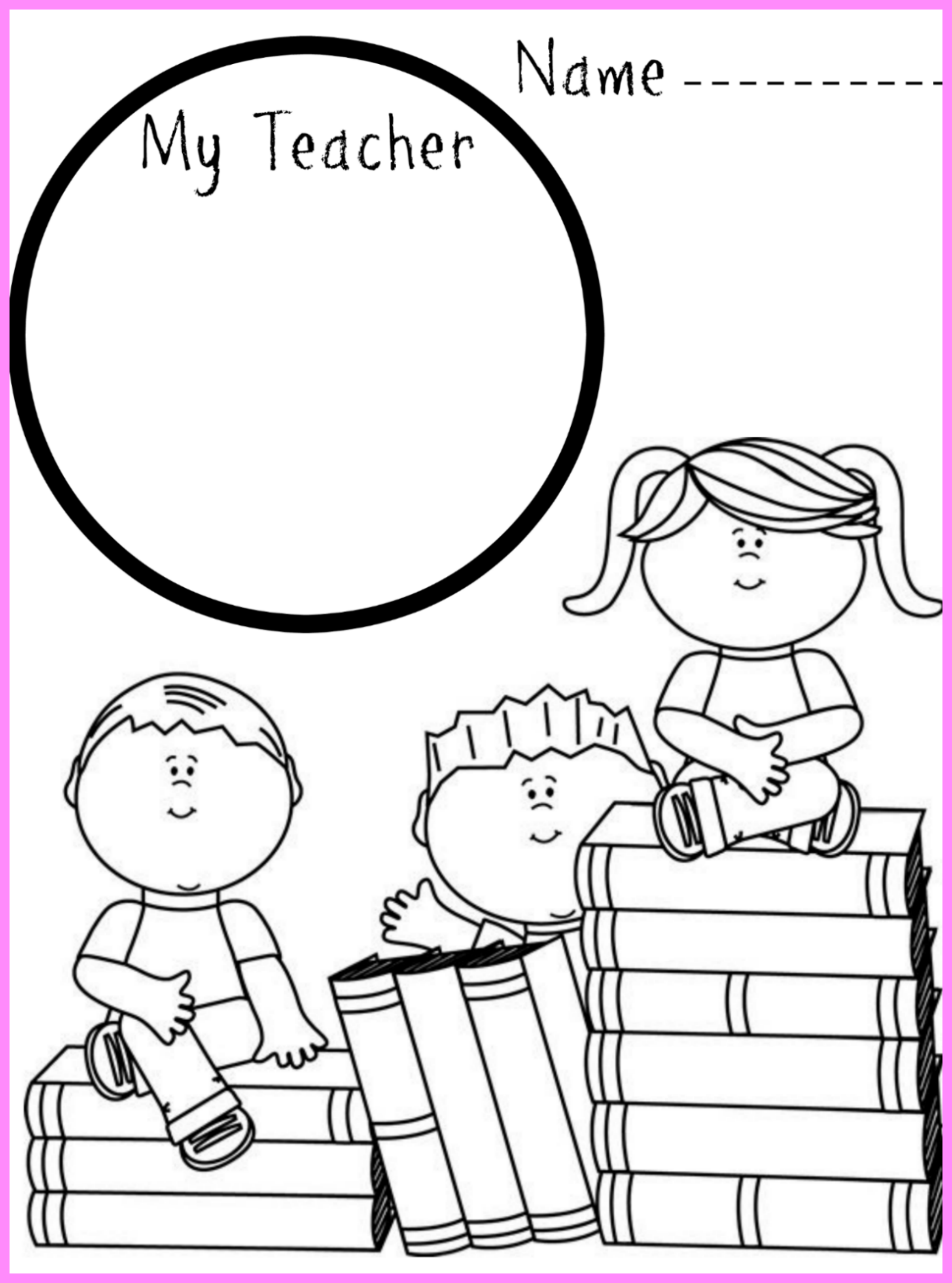 2000x2696 first day of school drawing and coloring printable at home with zan - First Day Of School Drawing