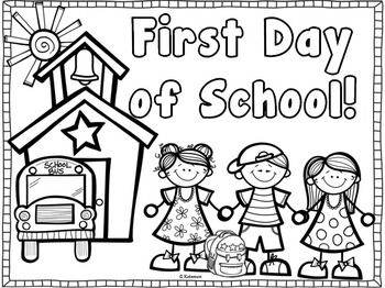 350x262 back to school coloring page {freebie} back to school school - First Day Of School Drawing