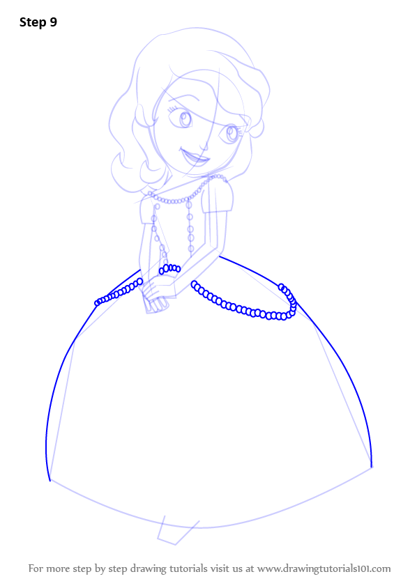 598x844 Learn How To Draw Princess Sofia From Sofia The First - First Drawing