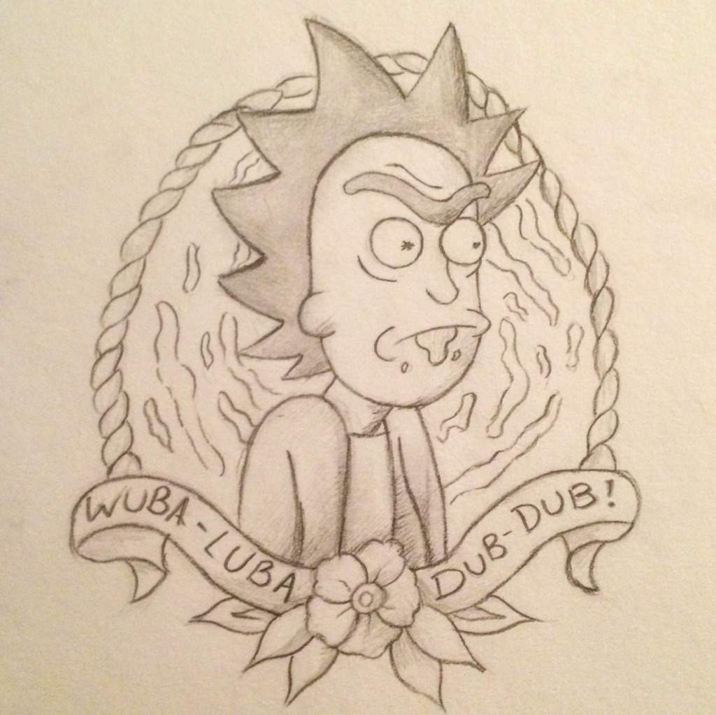 1024x1023 Rick And Morty Drawings Cartoon Amino - First Drawing