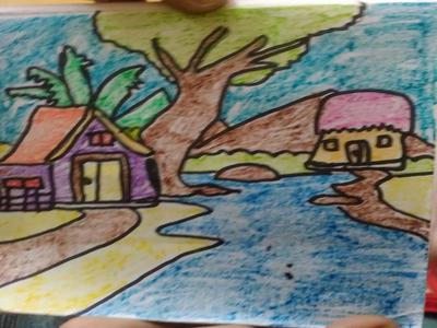 400x300 My Drawing Scenery - First Drawing