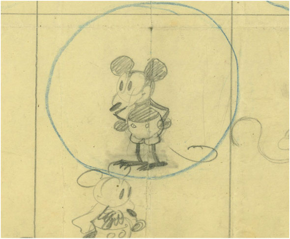 590x487 Mickey Mouse Mouse Interrupted - First Mickey Mouse Drawing