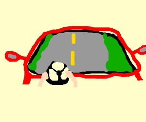 300x250 first person perspective of driving a car drawing - First Person Perspective Drawing