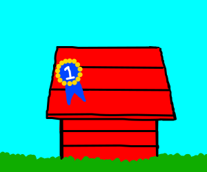 300x250 snoopy's doghouse wins first place ribbon drawing - First Place Ribbon Drawing