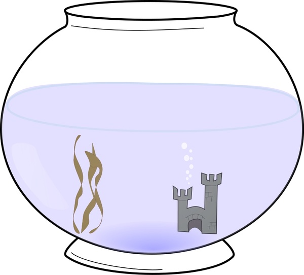 600x542 Fishbowl Free Vector In Open Office Drawing - Fish Bowl Drawing
