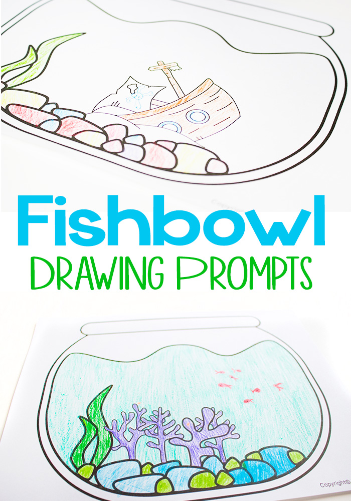 700x1000 Free Printable Fishbowl Drawing Prompts - Fish Bowl Drawing