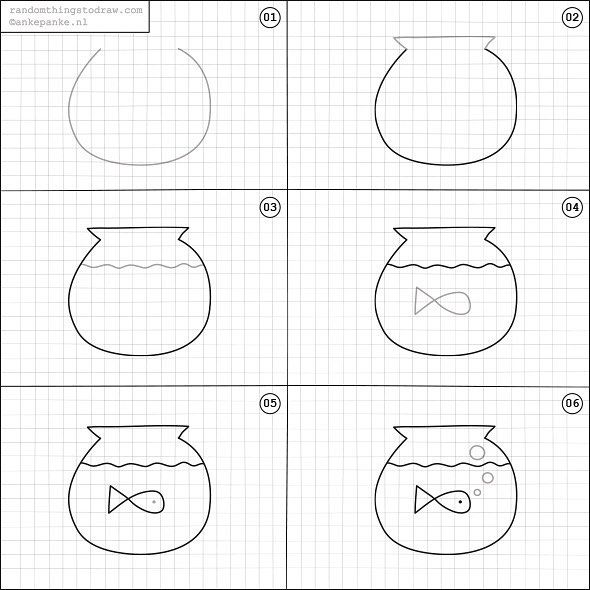 590x590 How To Draw A Fishbowl Art Draw Sea Animalscreatures - Fish Bowl Drawing