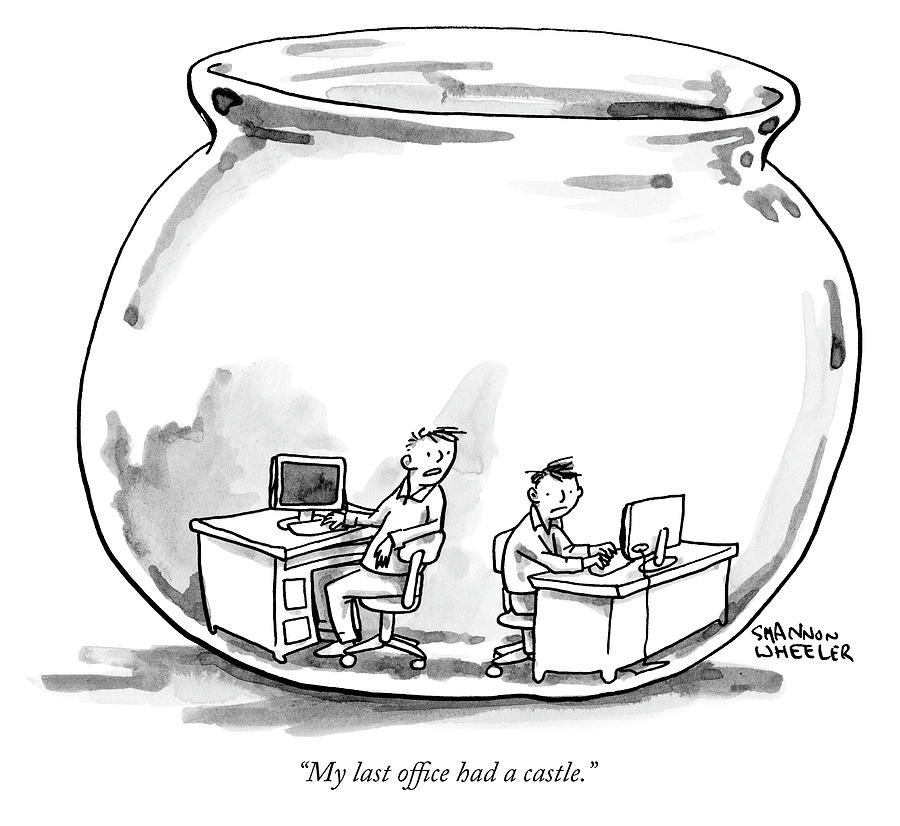 900x826 My Last Office Had A Castle - Fish Bowl Drawing