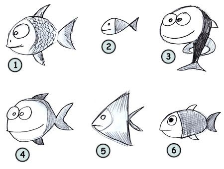450x341 How To Draw A Fish How To Draw Drawings, Cartoon Drawings - Fish Drawing
