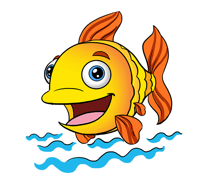 678x600 How To Draw A Cartoon Fish In A Few Easy Steps Easy Drawing Guides - Fish Drawing Easy