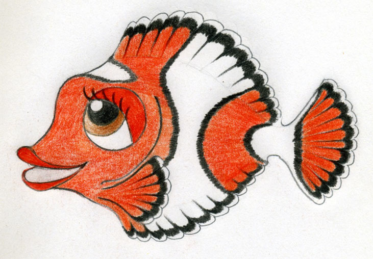 731x508 Original Cartoon Fish Drawing - Fish Drawing Images