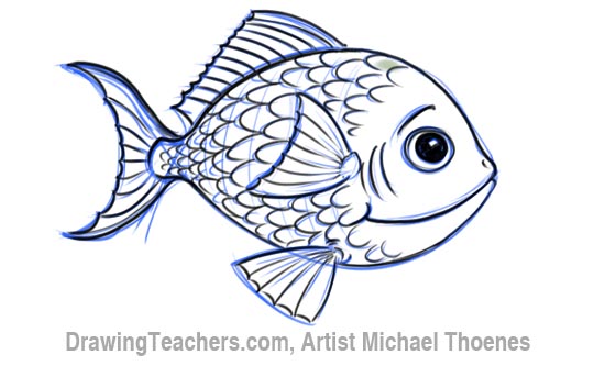 550x333 Fish, Drawing Wallpaper Collection, Pc Hd - Fish Drawing Images