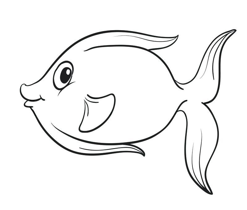 Fish Drawing Outline at PaintingValley.com | Explore collection of Fish ...