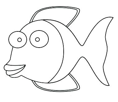 380x328 Decorative Fish Drawing With Abstract Ornaments Hand Drawn Doodle - Fish Drawing Outline