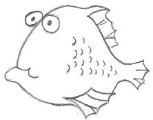 222x174 Different Cartoon Drawings Of Animals - Fish Drawing Pictures