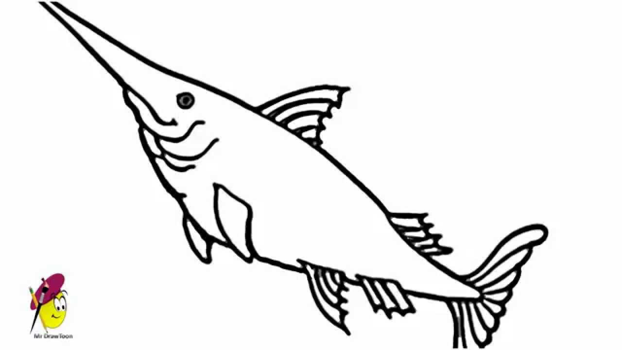 1280x720 Simple Fish Drawing How To Draw A Step - Fish Drawing Simple