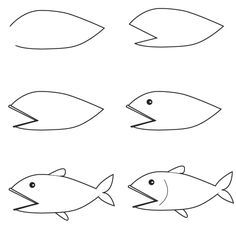 236x236 How To Draw Simple Learn How To Draw A Fish With Simple Step - Fish Drawing Simple