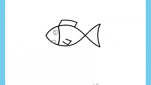 585x329 How To Draw A Fish Easy Step - Fish Drawing Step By Step