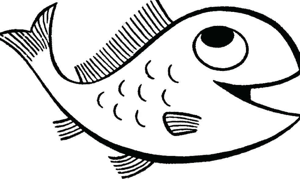 983x588 printable fish outline fish template free printable documents - Fish Drawing Template