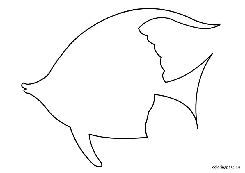 842x595 tropical fish template applique fish template, templates - Fish Drawing Template