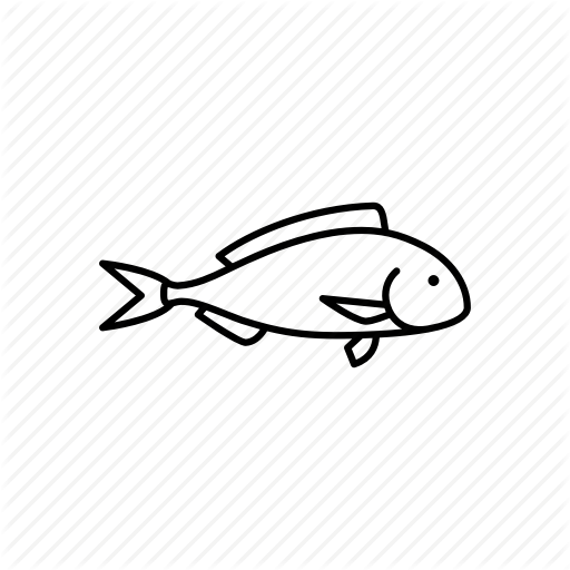 512x512 Bream, Fish, Gilt, Head, Restaurant, Seafood, Sealife Icon - Fish Head Drawing