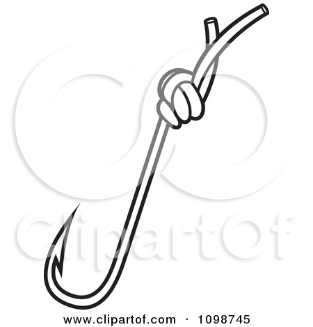 450x470 Fishing Hook Heart Clipart - Fish Hook Drawing