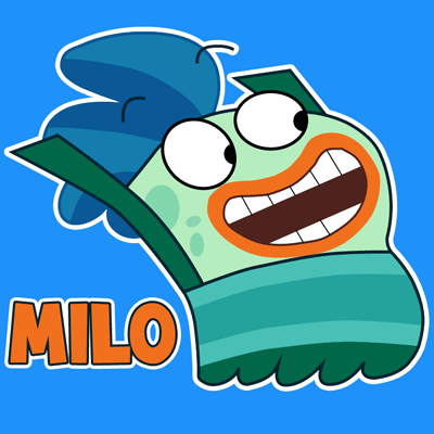 400x400 How To Draw Milo From Disney's Fish Hooks With Easy Step - Fish Hook Drawing