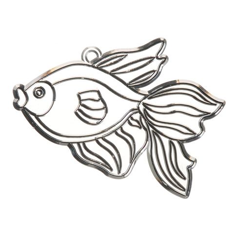 480x480 Fish Line Drawing Group With Items - Fish Line Drawing