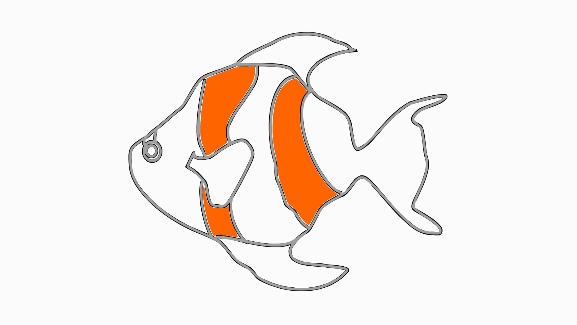 1920x1080 Fish Line Drawing Illustration Animation With Transparent - Fish Line Drawing