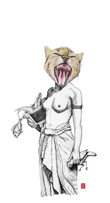 375x691 The Fish Market Drawing - Fish Market Drawing