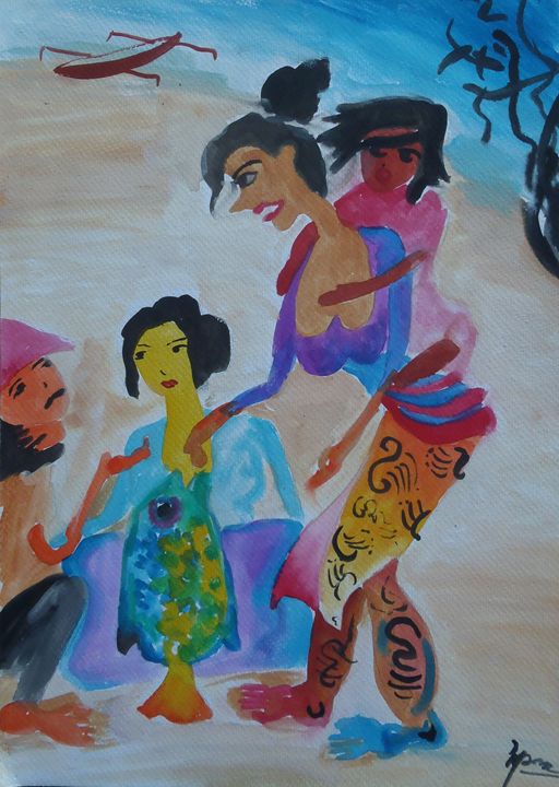 512x720 Fish Market - Fish Market Drawing