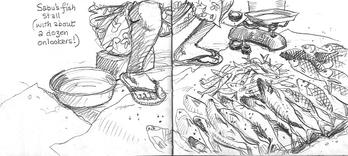 687x308 An Artist's Life For Me! An Afternoon Drawing In The Market - Fish Market Drawing