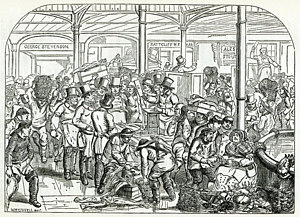 300x217 Billingsgate Fish Market, O'clock Drawing - Fish Market Drawing