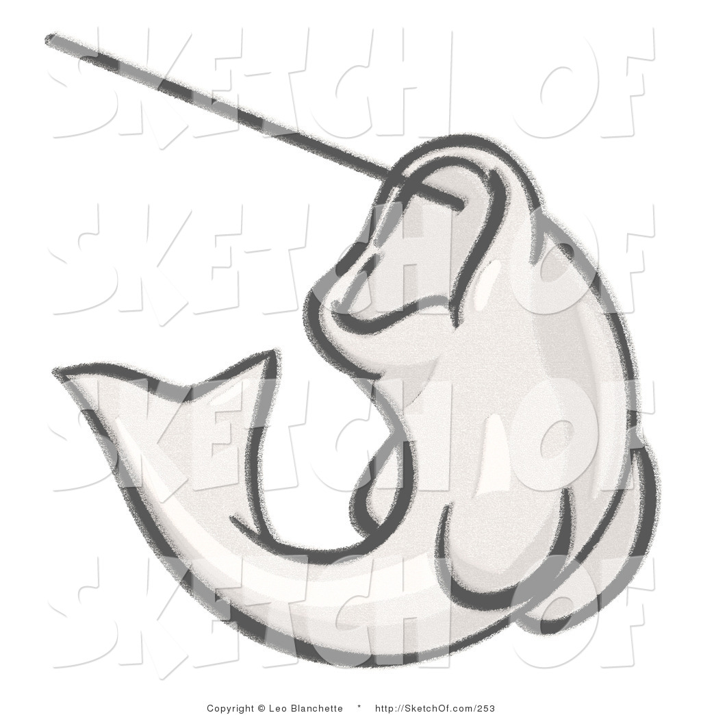 1024x1044 Drawing Of A Sketched White Fish On A Line - Fish On A Hook Drawing