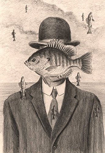 344x500 Man In The Bowler Hat Funny Bluegill Fish Pencil - Fish Pencil Drawing