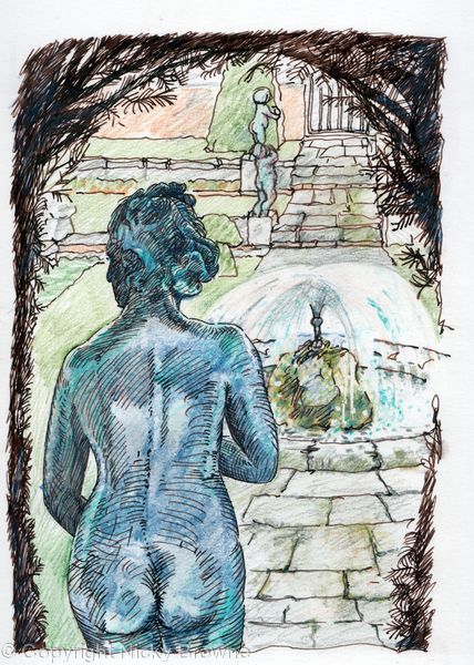 428x600 Fish Pond Gardens Fountain - Fish Pond Drawing