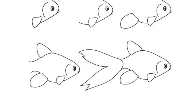 585x329 Opportunities Simple Drawing Fish How To Draw A Seahorse With Step - Fish Simple Drawing