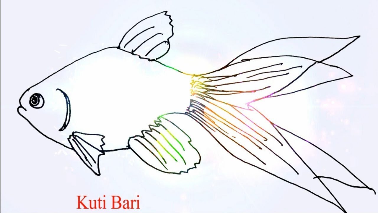 1280x720 Easy Fish To Draw Pictures Simple Drawing Best Sketch - Fish Simple Drawing