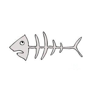 300x300 Fish Skeleton - Fish Skeleton Drawing