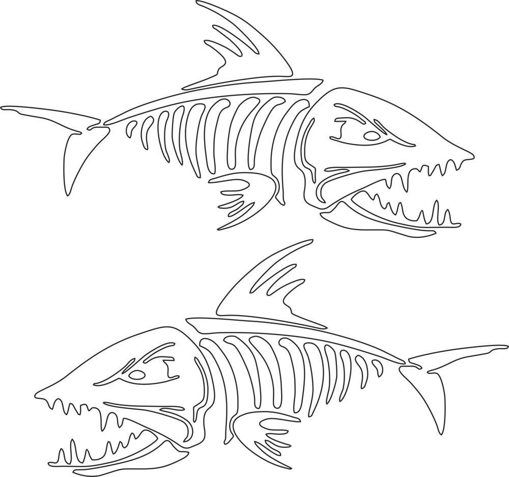 1000x937 fish skeleton vector art free vector cdr download - Fish Skeleton Drawing