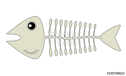 500x300 The Fishbone Drawing Stock Image And Royalty Free Vector - Fishbone Drawing